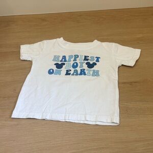 Toddler/Infant 12 Months- Rabbit Skins White Tee with Blue Graphic